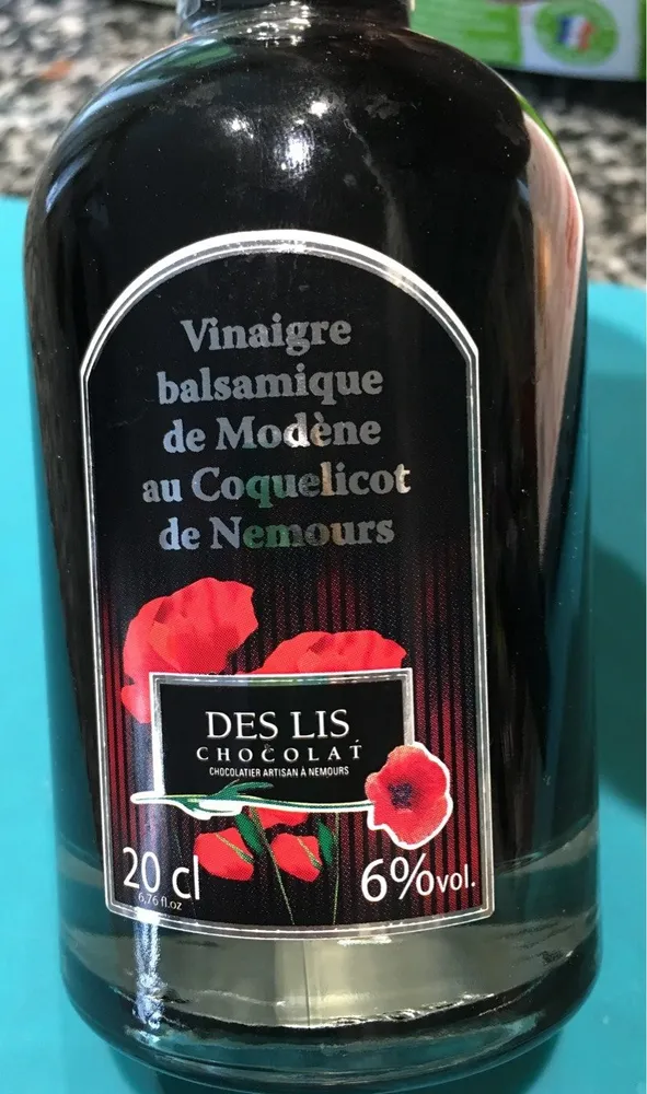 Vinaigre balsamique de Modène au Coquelicot de Nemours