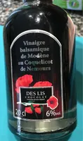 Vinaigre balsamique de Modène au Coquelicot de Nemours