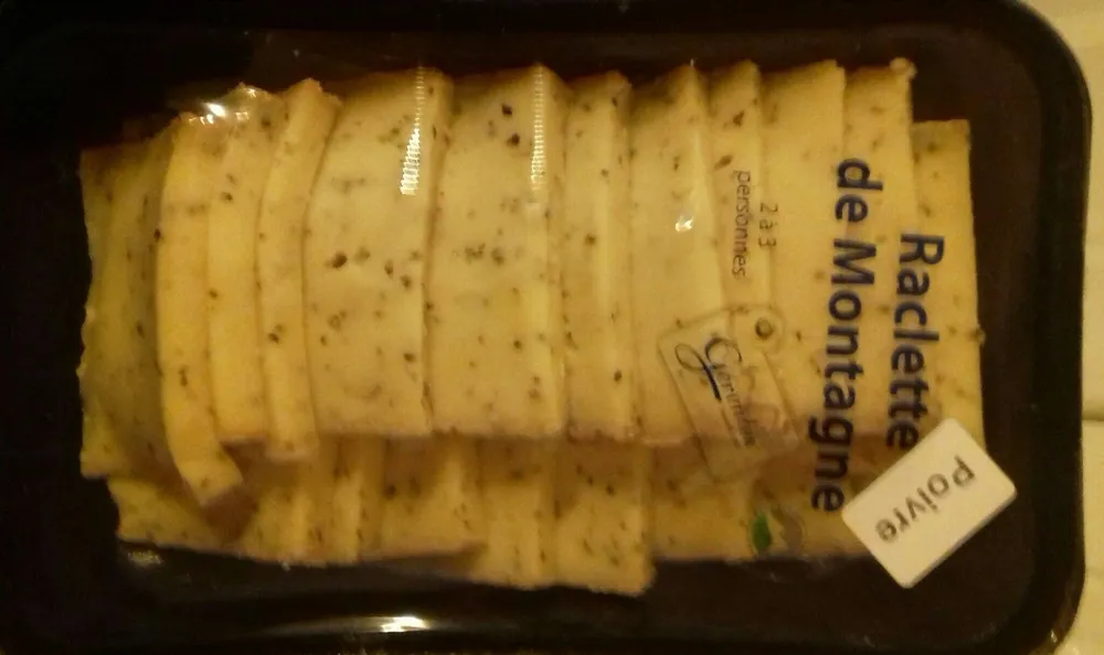 Tranches raclette poivre