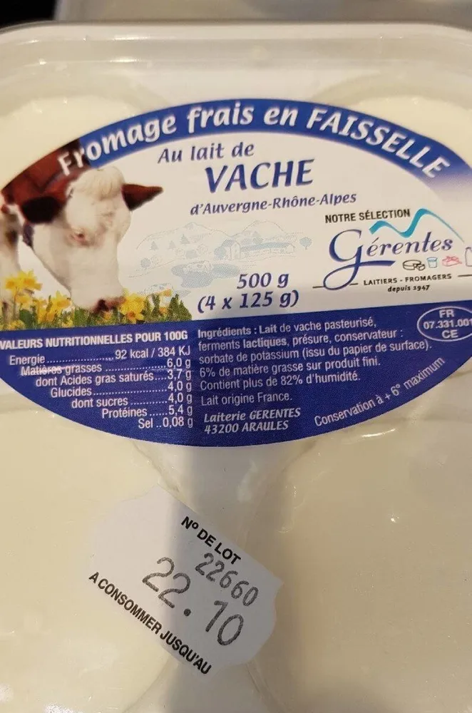Fromage frais en faisselle