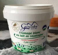 Fromage blanc au lait de montagne Laiterie Gerentes, 40% MG