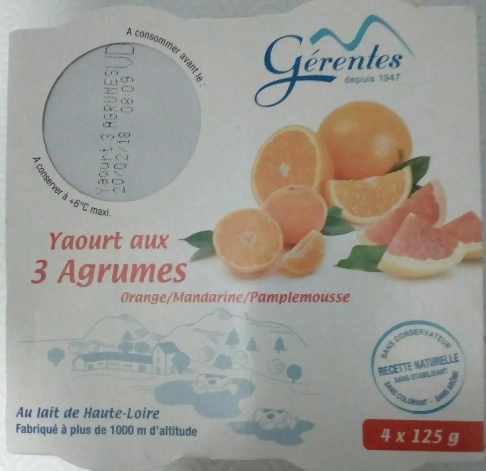 Yaourt aux 3 agrumes
