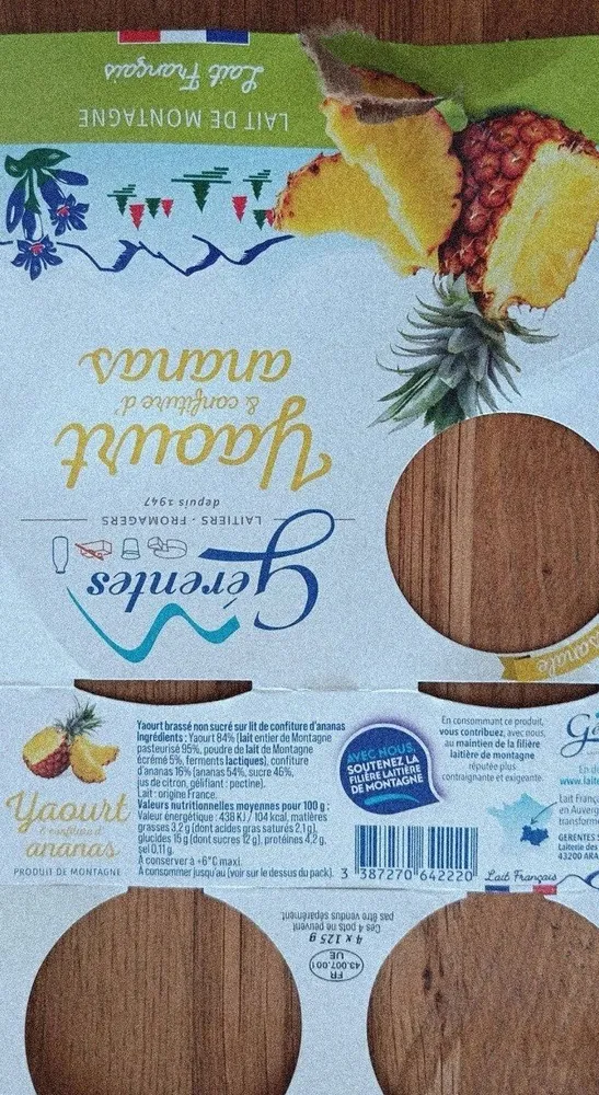 Yaourt & confiture d' ananas