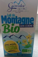Lait de montagne bio demi-écrémé