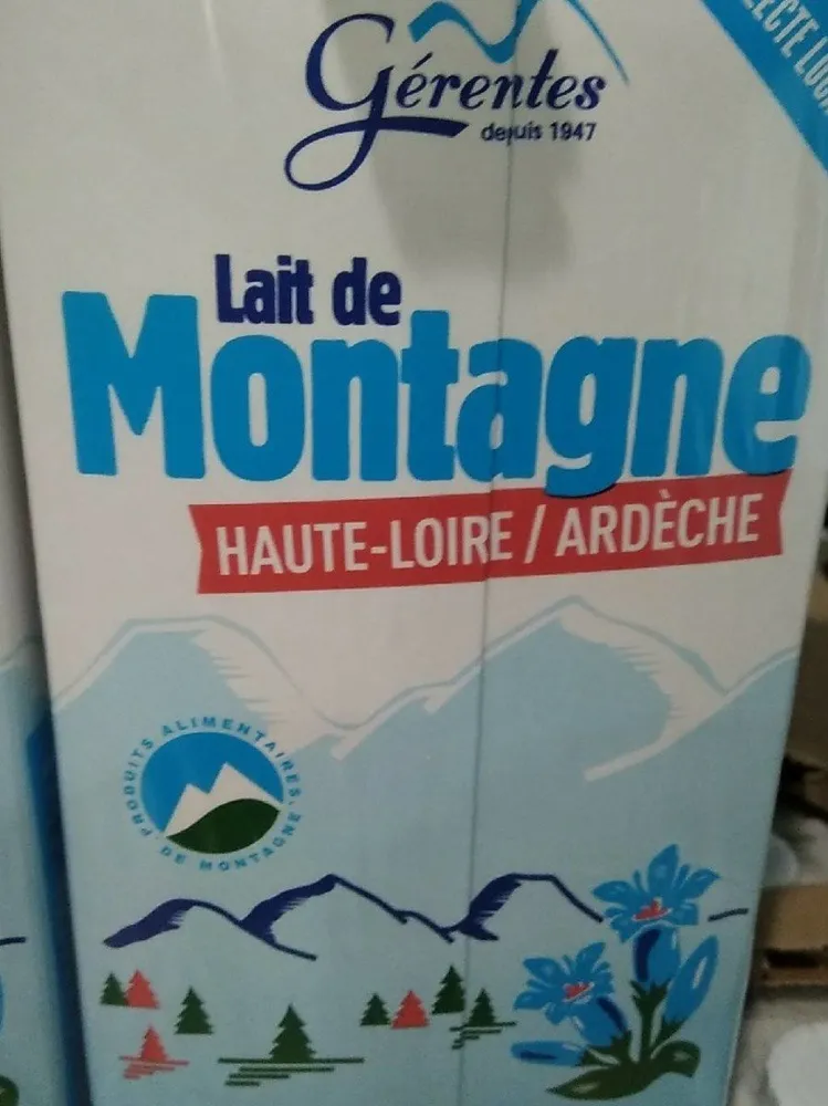 Lait 1/2 écrémé de montagne