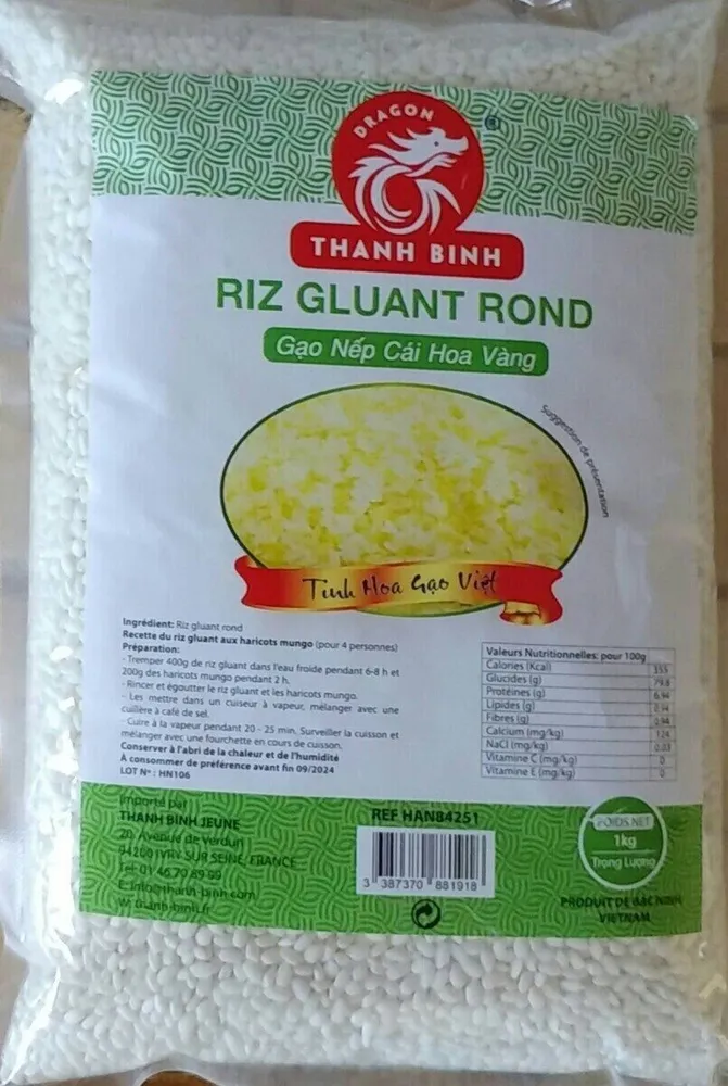 Riz gluant rond