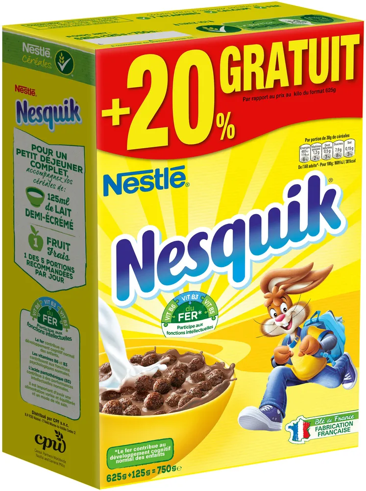 NESQUIK Céréales Petit Déjeuner 625g + 20%