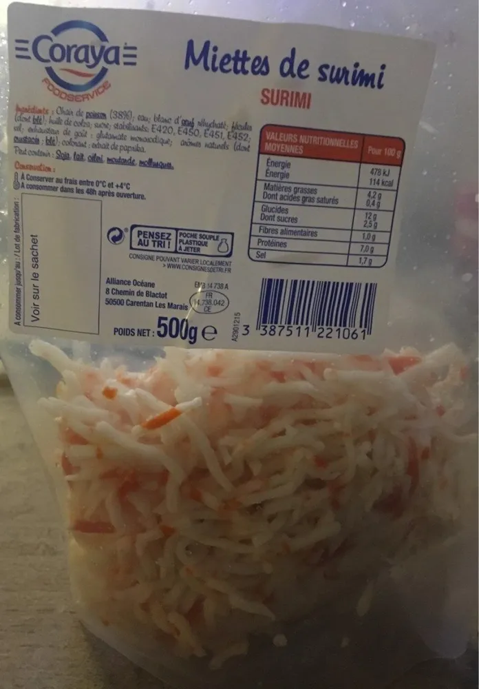 Miette de surimi