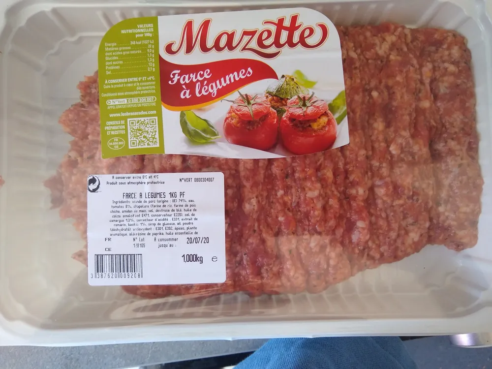 Farce a legumes a la Provencale Mazette LES BRASERADES