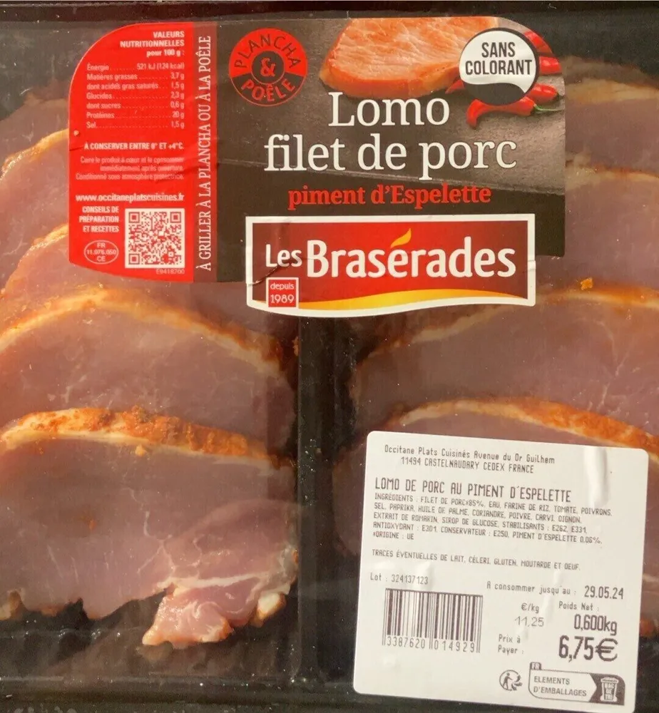 Lomo  filet de porc