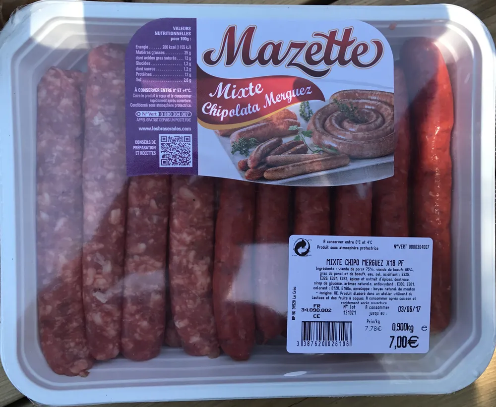 Mixte chipolata-merguez