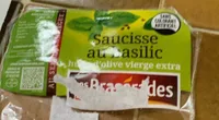 Saucisse au basilic huile d'olive vierge extra