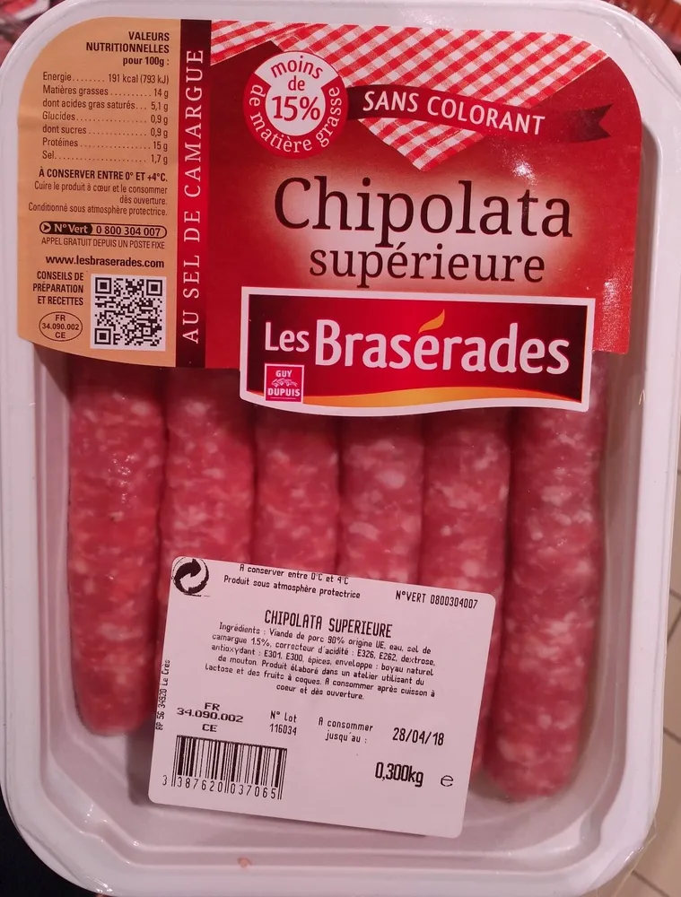 Saucisse Chipolata supérieure