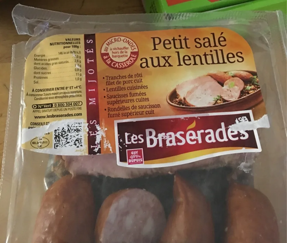 Lentilles petit salé