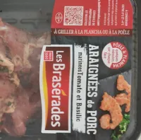 Araignée de porc marinée tomate et basilic