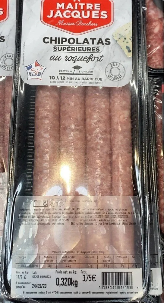 Chipolatas au roquefort