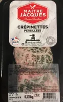 Crepinette persillée, MAITRE JACQUES, 3 pièces, barquette