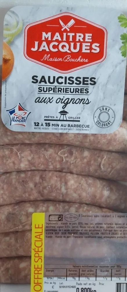 Saucisses aux oignons