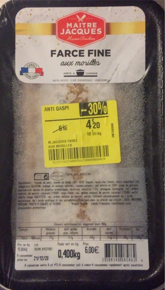 Farce fine aux morilles