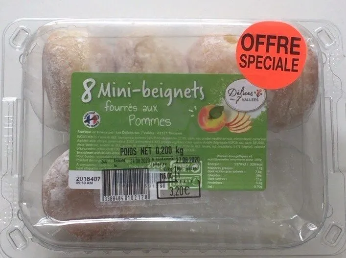 mini beignets fourrés aux pommes