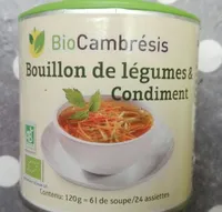 Bouillon de légumes et condiment