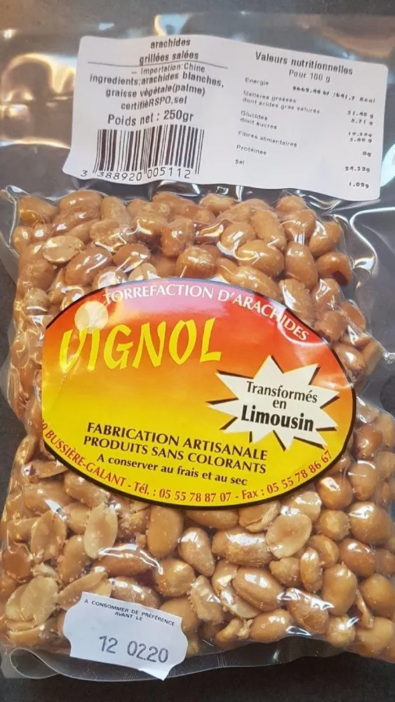 Arachides grillées salées