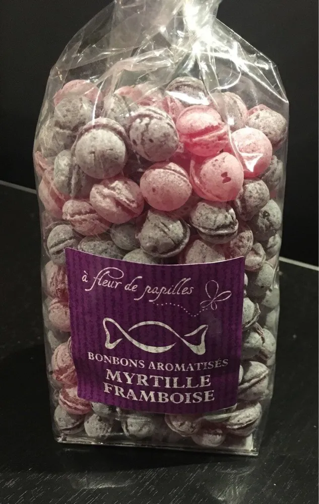Bonbons aromatisés myrtille framboise
