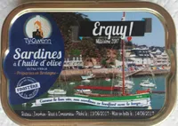 Sardines à l'Huile d'Olive Extra Vierge Erquy Millésime 2017