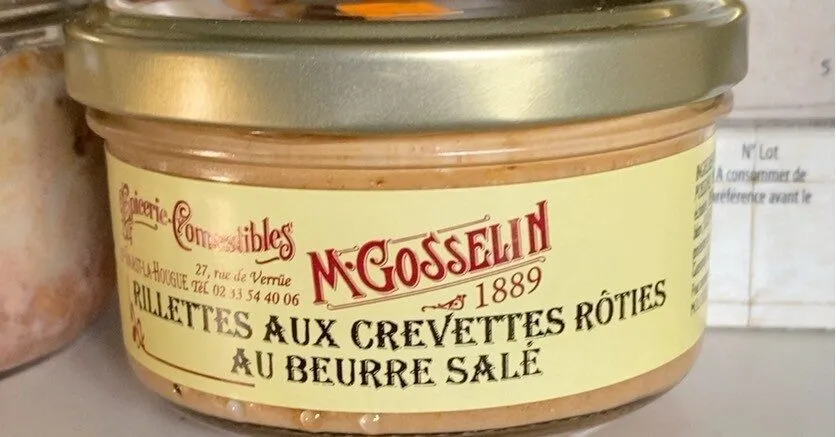 Rillettes aux crevettes rôties au beurre salé