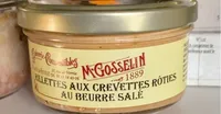 Rillettes aux crevettes rôties au beurre salé