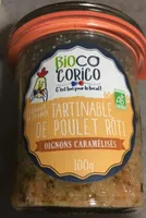 Tartinade de poulet roti oignons caramélisés