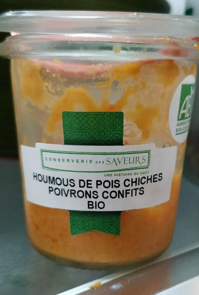 Houmous de poids chiche poivrons confits