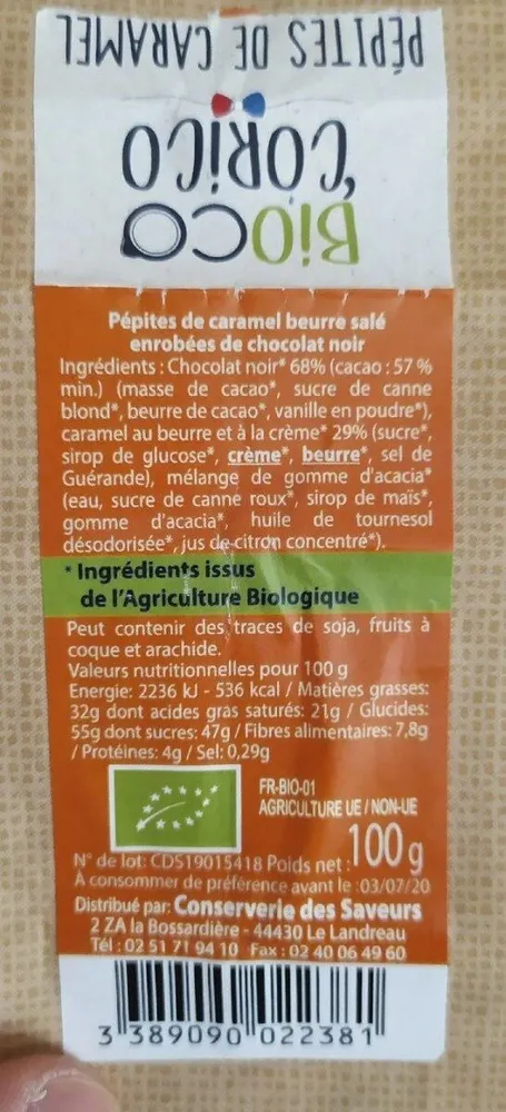 Pépite de caramel