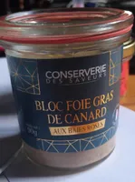 Bloc foie gras de canard aux baies roses