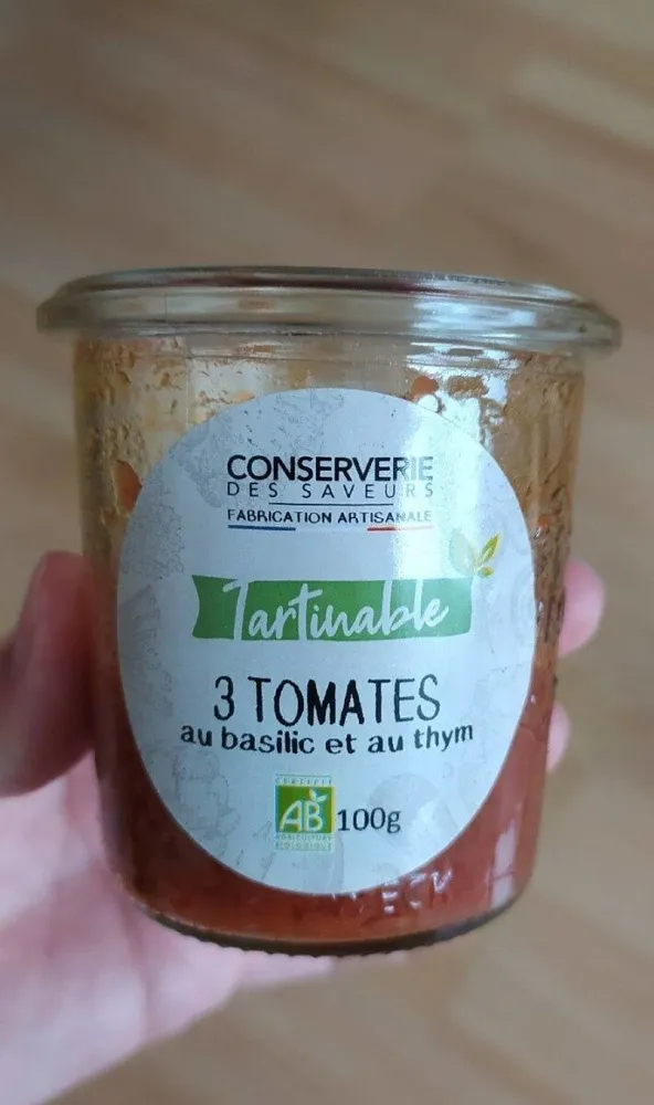 Tartinable 3 tomates basilic et thym