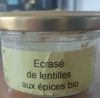 Écrasé de lentilles aux épices bio