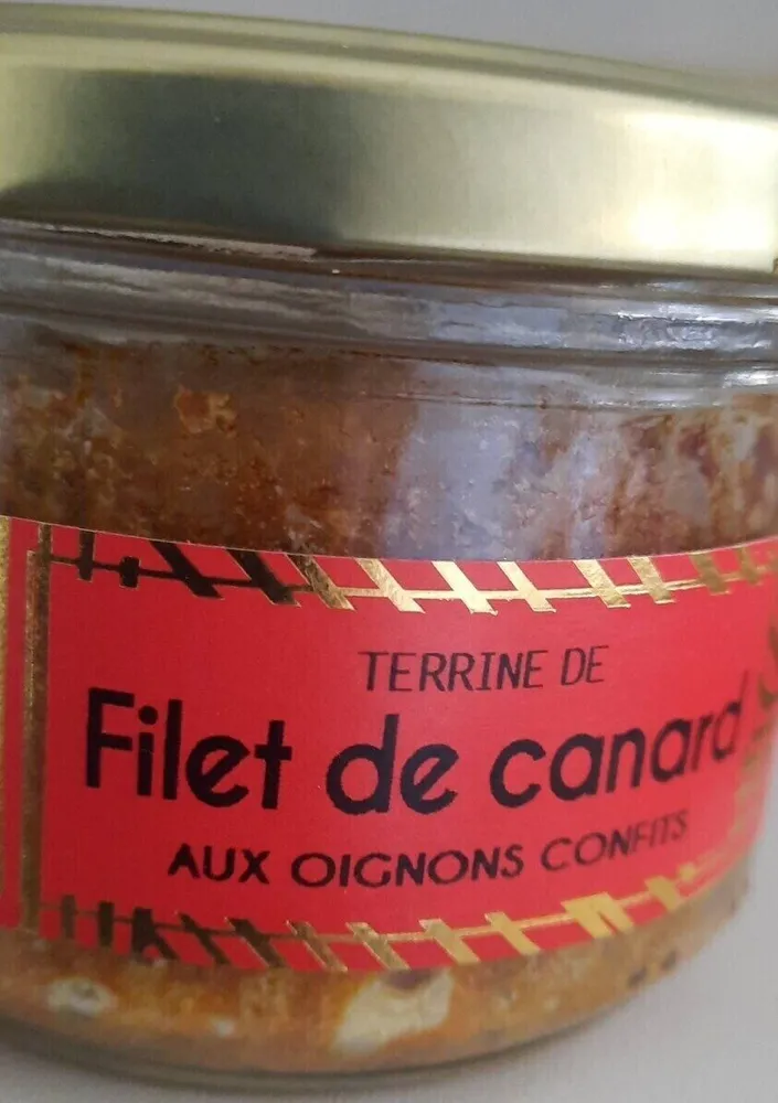 Terrine de filet de canard aux oignons confits