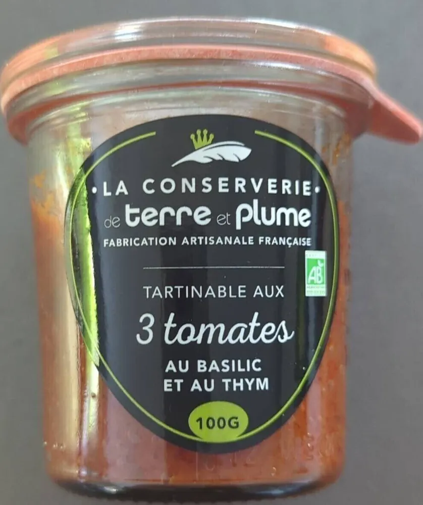 Tartinable aux 3 tomates basilic et thym