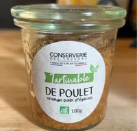 Tartinable de poulet orange pain d’epices