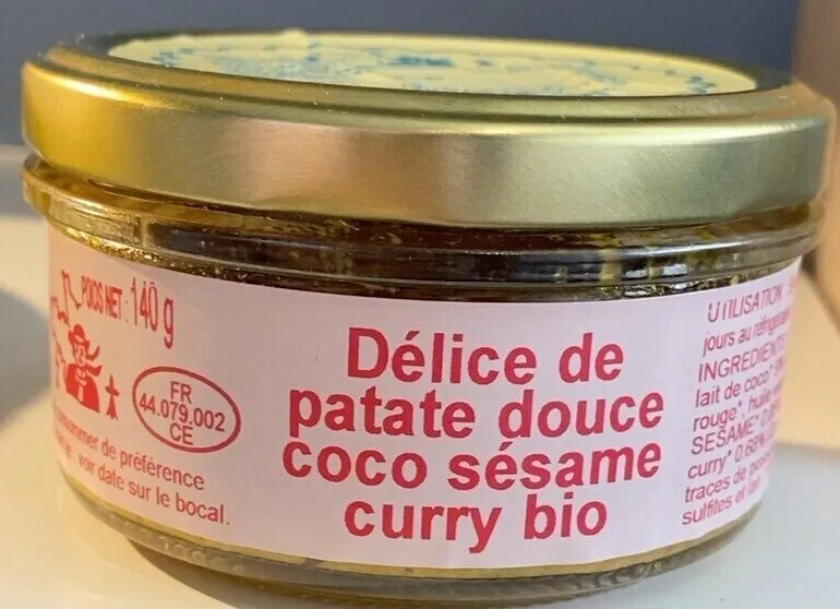 Délice de patate douce coco sésame curry bio