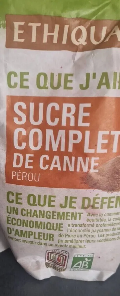 Sucre complet de canne