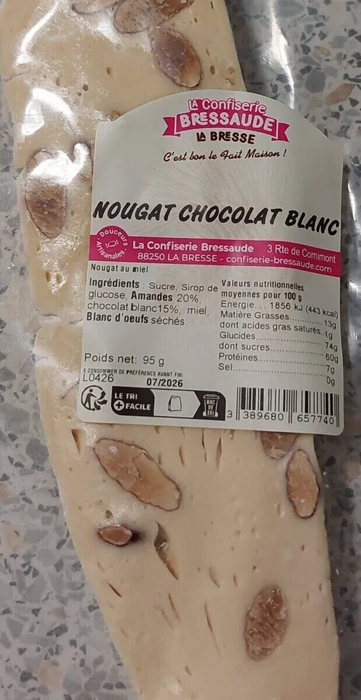 Nougat chocolat blanc