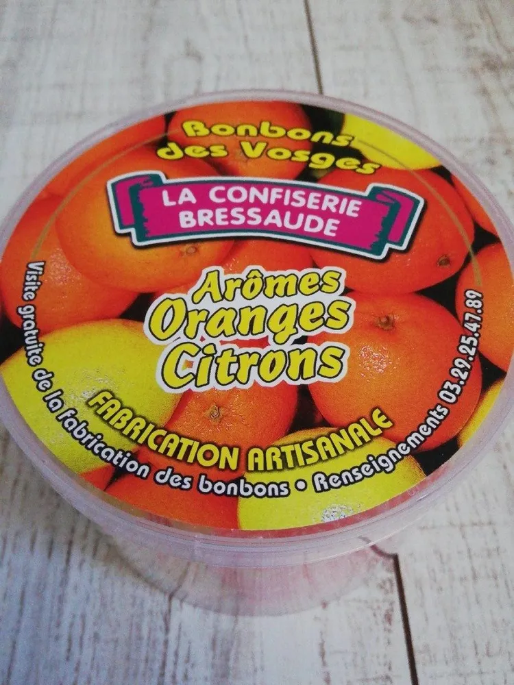 Bonbon des Vosges, arômes oranges citrons