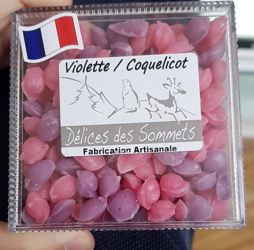 Bonbon violette coquelicot