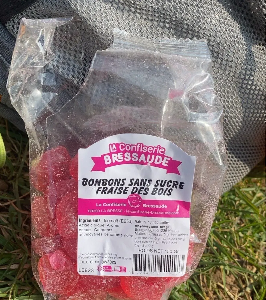 Bonbons sans sucre fraise des bois