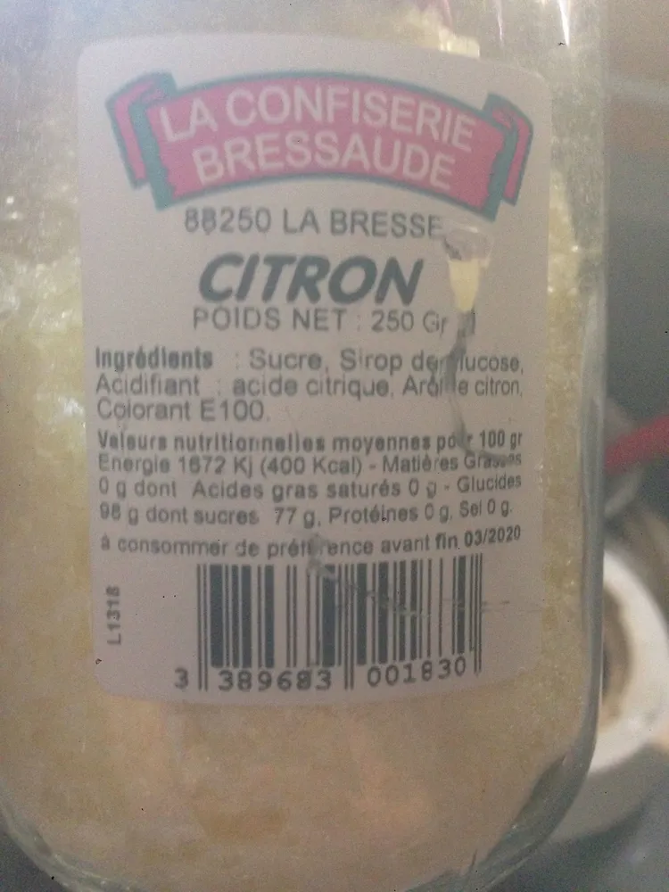 Brisure infusion Citron