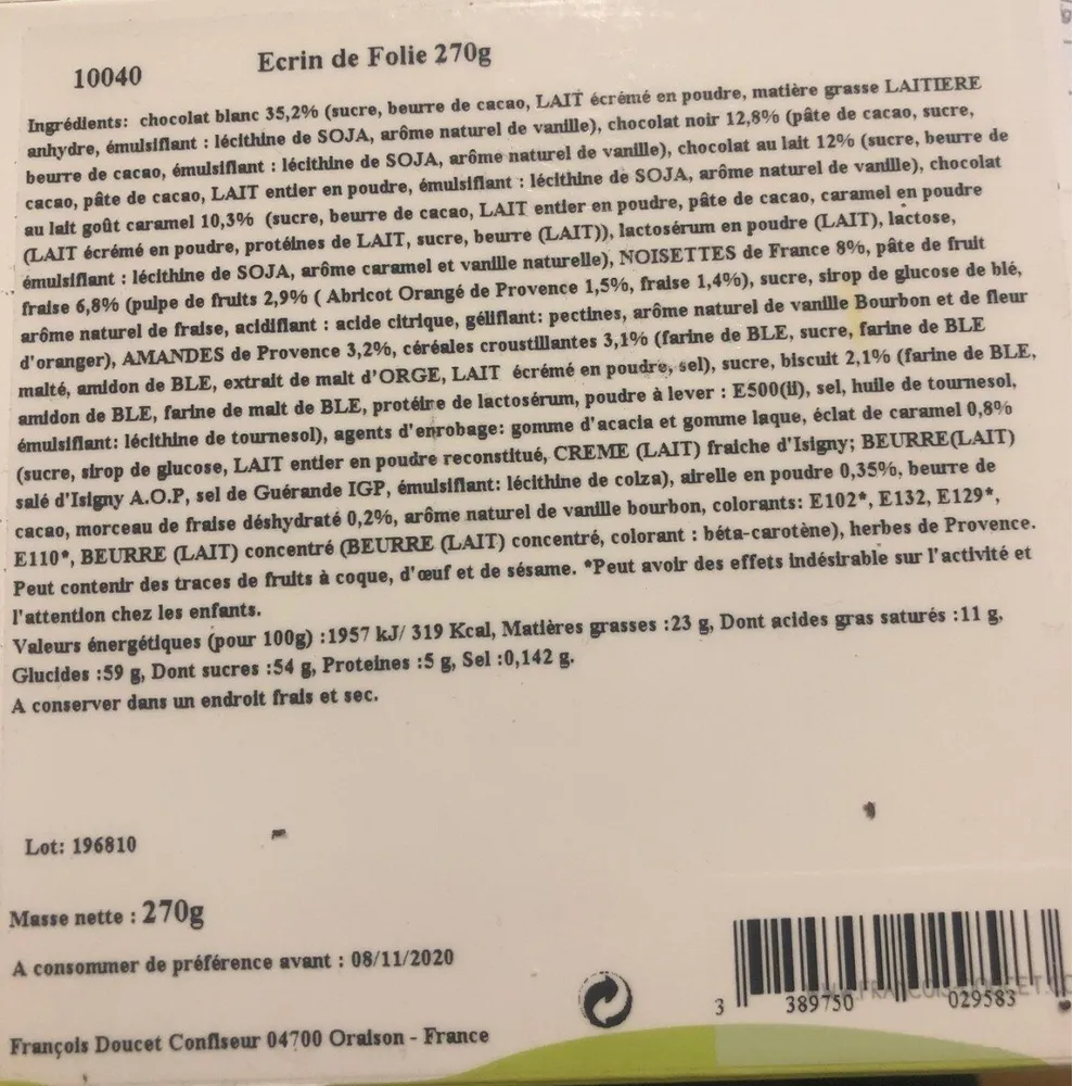 Ecrin de folie