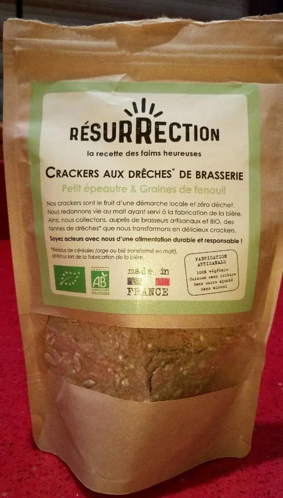 Crackers aux drêches de brasserie