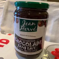Pâte à tartiner chocolade sans lait 50% de fruits secs