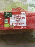 Pâte d’amande bio au gingembre confit
